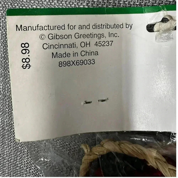 NWT Vintage Lot of 6 Gibson Greeting Christmas Rope Santa Christmas Tree Garland - Picture 6 of 6